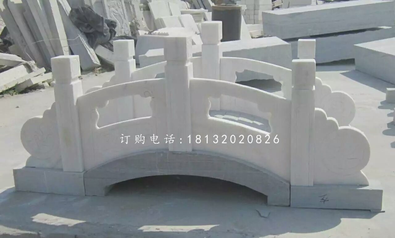 漢白玉石小橋雕塑 ，公園石橋雕塑