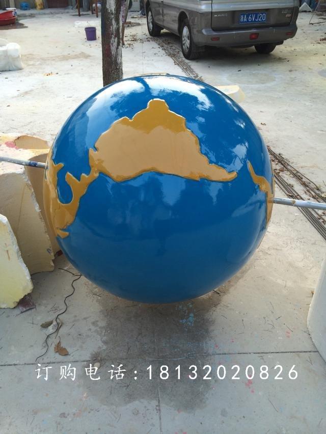 玻璃鋼地球儀雕塑，玻璃鋼仿真地球雕塑 (2)