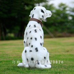 斑點(diǎn)狗雕塑，玻璃鋼仿真動(dòng)物雕塑