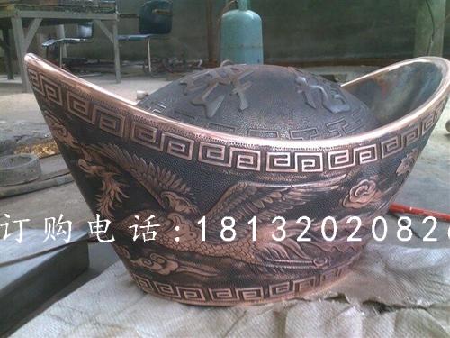 鍛造元寶，鍛銅元寶雕塑