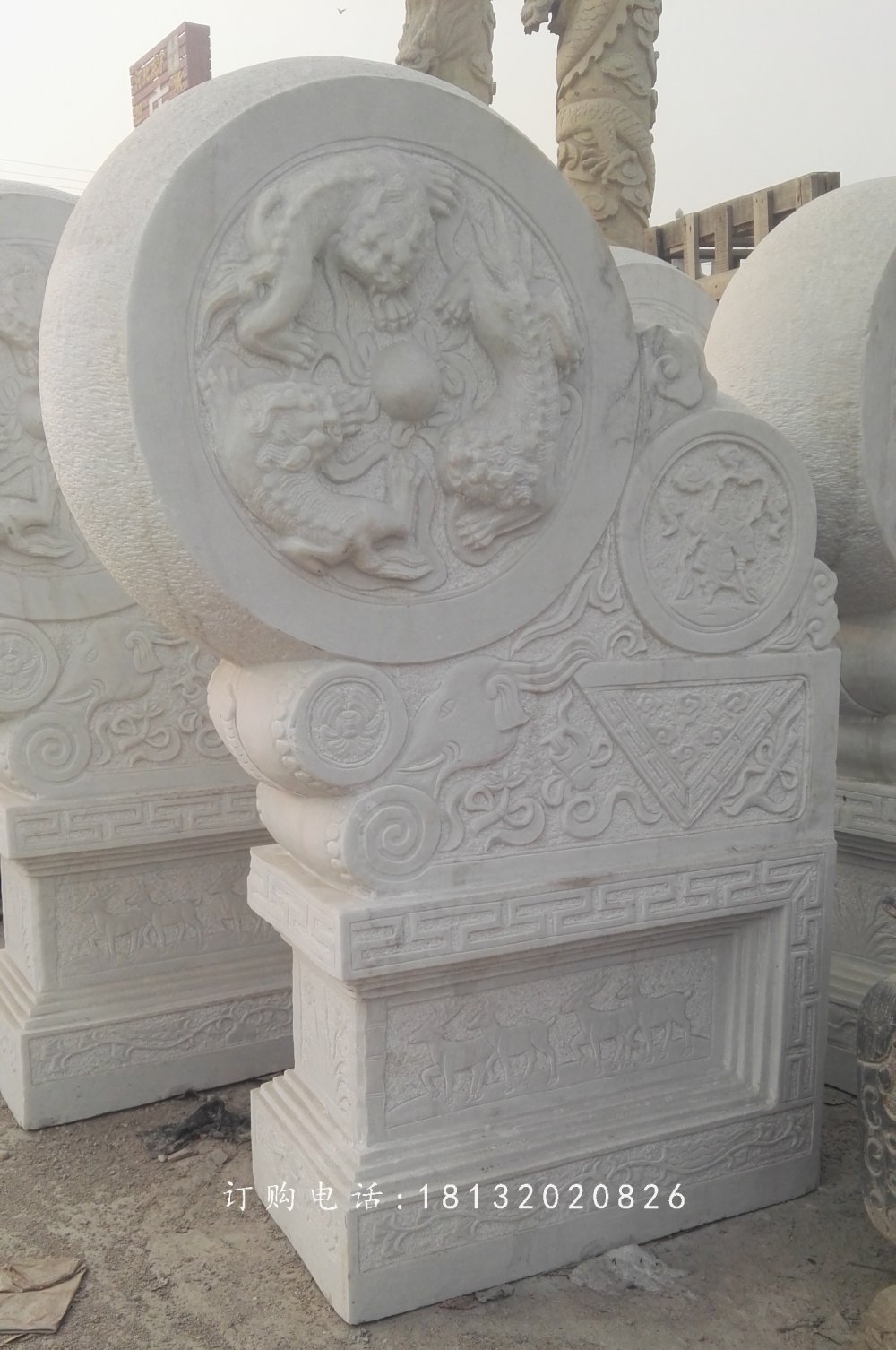 石雕門墩，抱鼓石 (1)