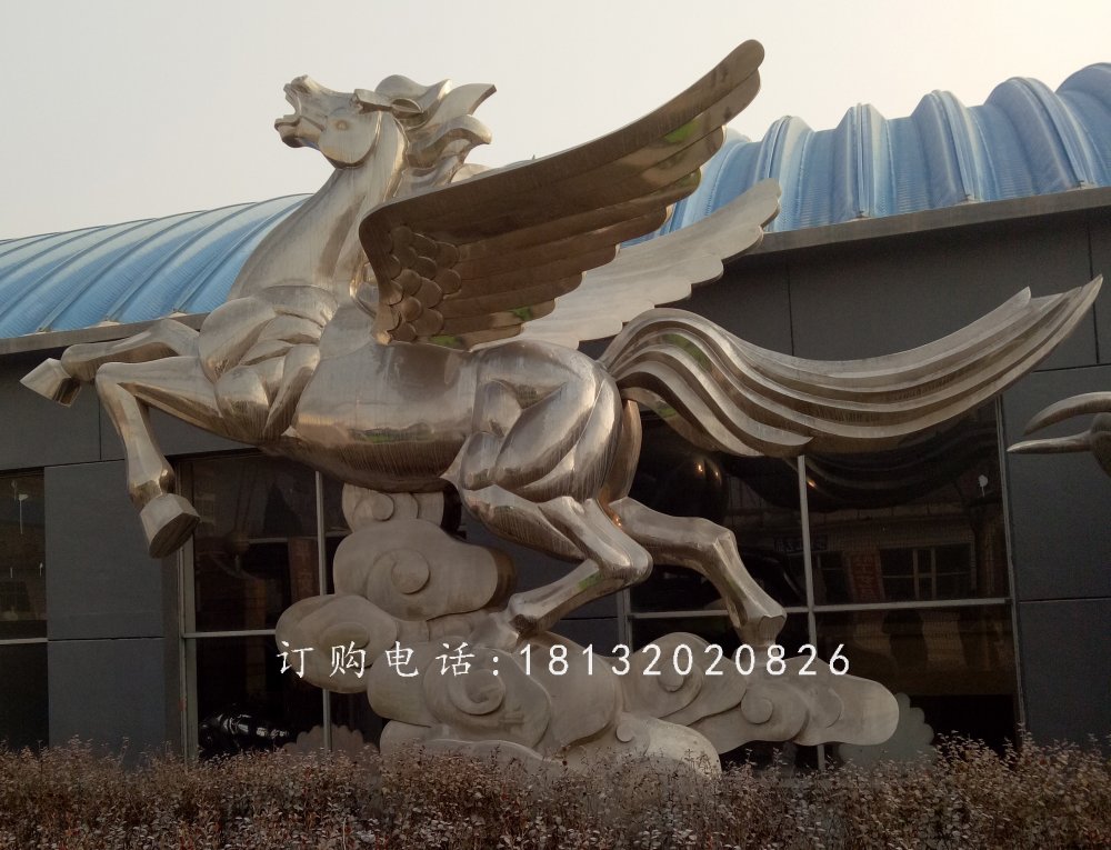 銅雕飛馬，廣場動物銅雕