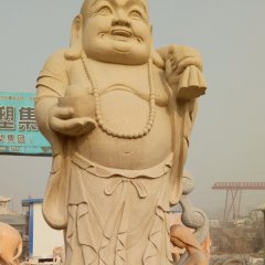 立式彌勒佛石雕，石雕佛像