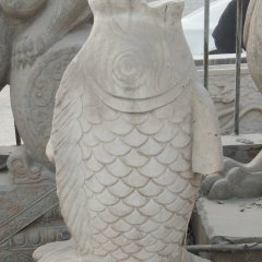 噴水魚石雕，公園噴泉石雕
