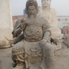 關(guān)公石雕，青石關(guān)公雕塑，寺廟石關(guān)公