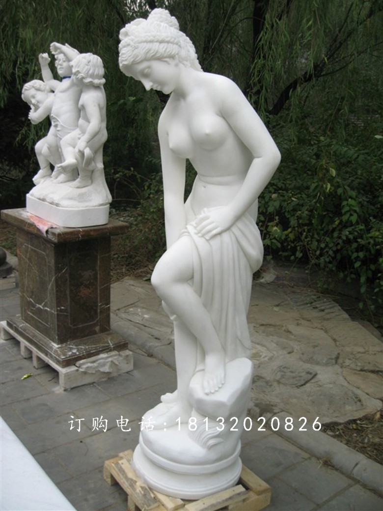 西方人物石雕，漢白玉美女石雕