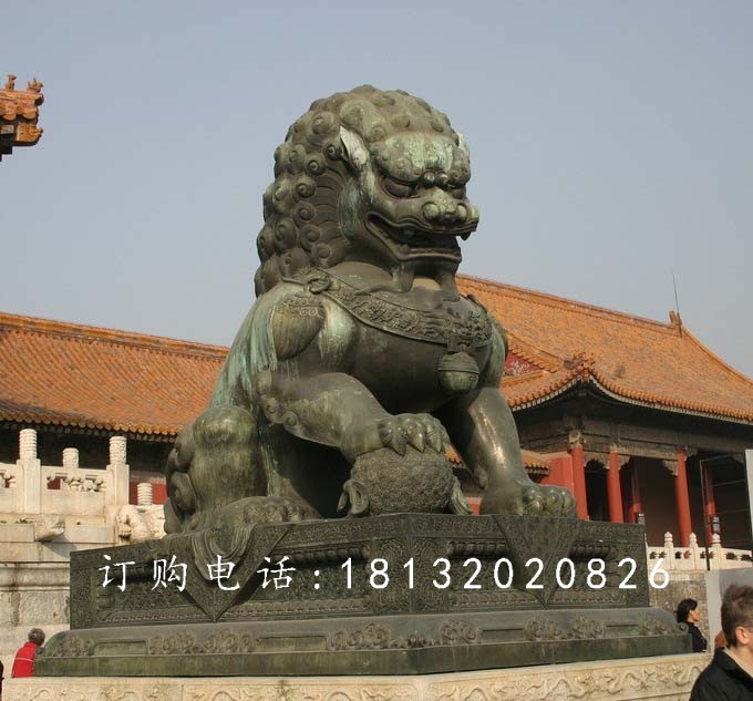 戲球獅銅雕，廣場(chǎng)青銅獅 (3)