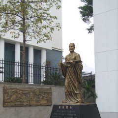 立式魯班雕塑，廣場古代名人銅雕