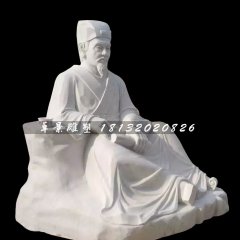 漢白玉人物石雕，廣場古代人物石雕