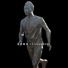 跑步銅雕，公園現(xiàn)代人物銅雕
