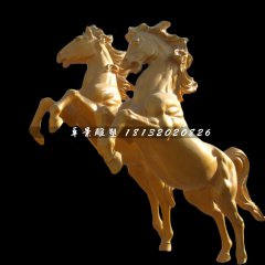 廣場立馬雕塑，玻璃鋼仿銅馬雕塑