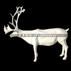 抽象馴鹿雕塑，玻璃鋼抽象動物雕塑