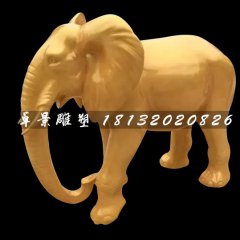 玻璃鋼大象雕塑，玻璃鋼仿真象雕塑