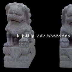 北京獅石雕，青石獅子
