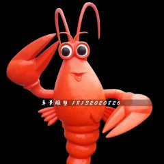 玻璃鋼大龍蝦，玻璃鋼卡通雕塑