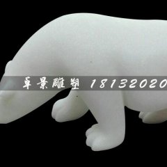 玻璃鋼動(dòng)物雕塑，仿真北極熊雕塑