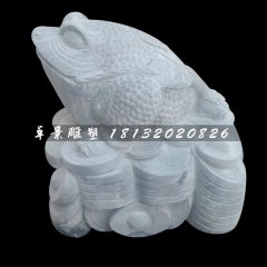 金蟾石雕，大理石招財金蟾雕塑