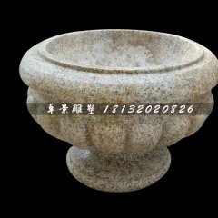 花盆石雕，砂巖花盆石雕