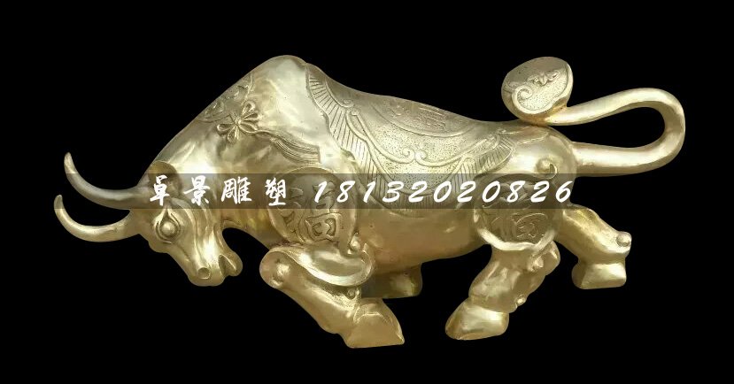 拓荒牛銅雕,鑄銅動(dòng)物雕塑
