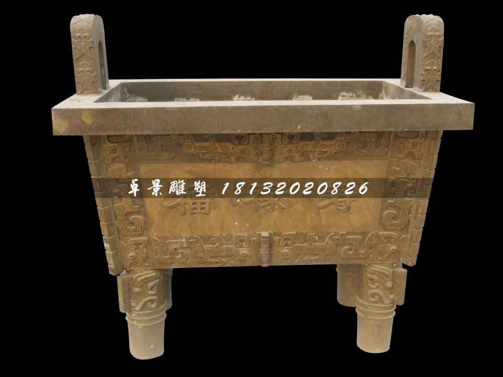銅雕鼎，福祿壽鼎銅雕