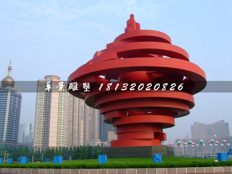 不銹鋼五月的風(fēng)雕塑，廣場標(biāo)志雕塑