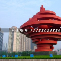 不銹鋼五月的風(fēng)雕塑，廣場標(biāo)志雕塑