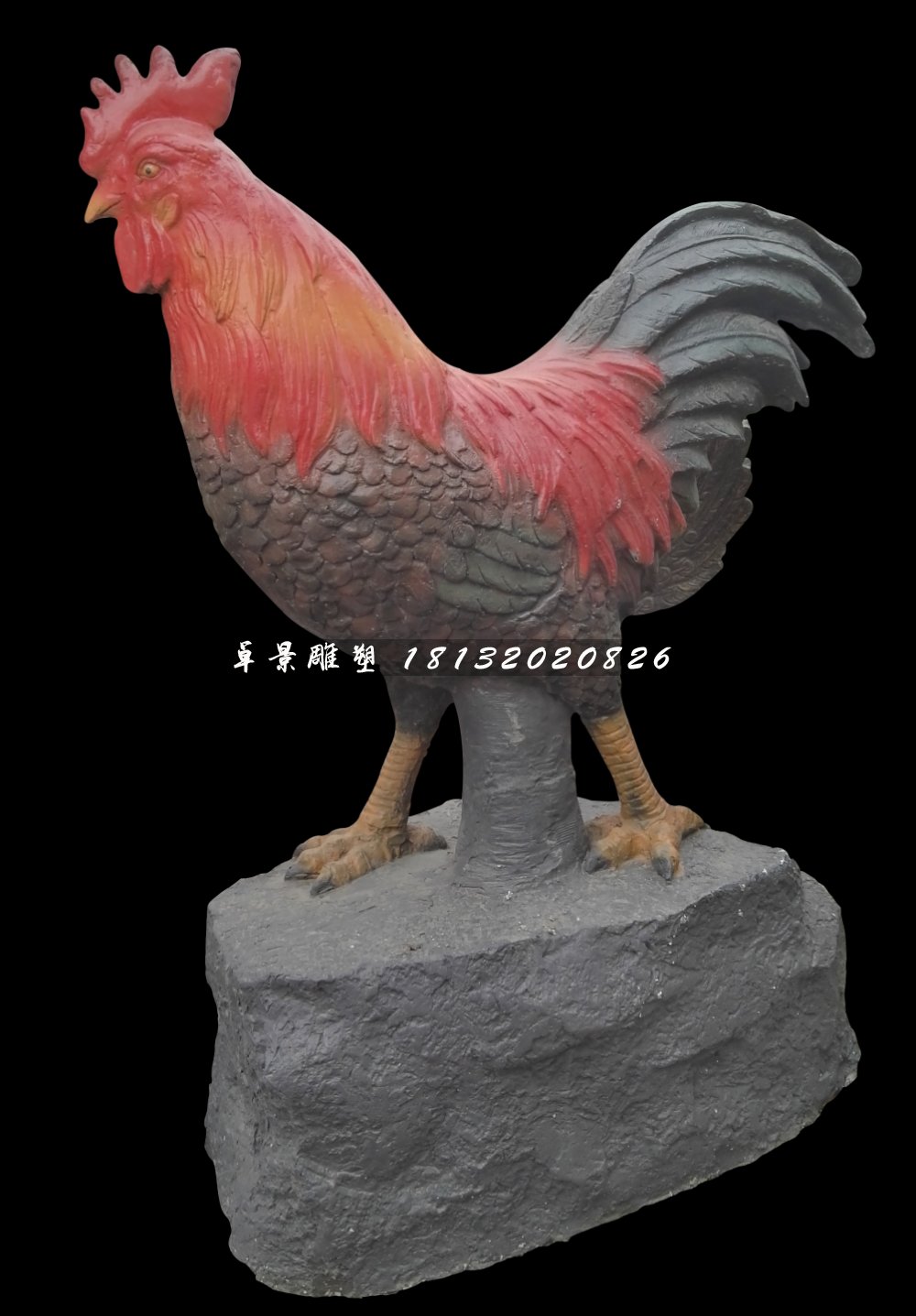 玻璃鋼公雞雕塑，仿真動(dòng)物雕塑 (1)