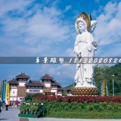 大型三面觀音雕塑，漢白玉佛像雕塑