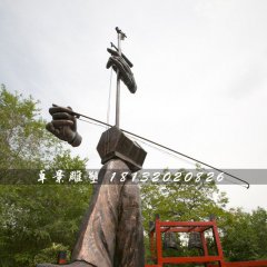 拉二胡銅雕，公園景觀銅雕