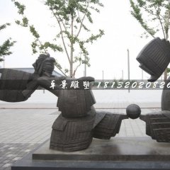 皮影戲銅雕，公園小品銅雕