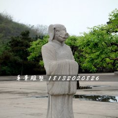 十二生肖石雕，獸首人身石雕