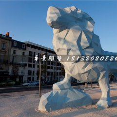 獅子石雕，抽象動物石雕