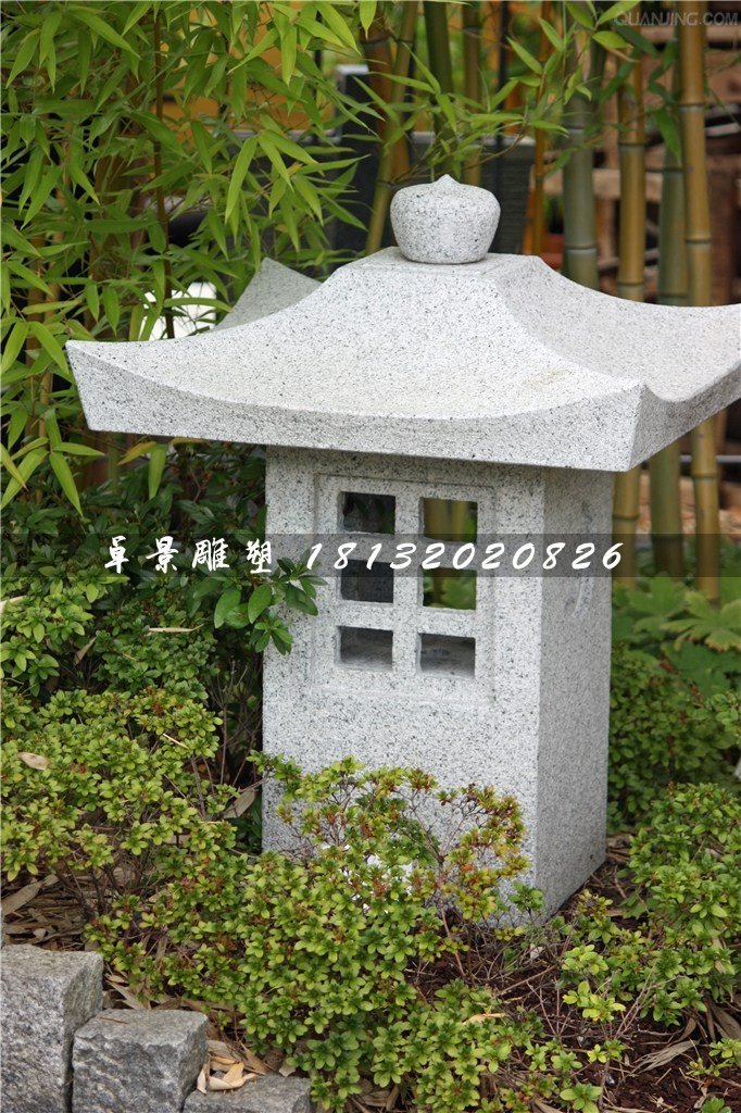 石燈雕塑，公園仿古石燈