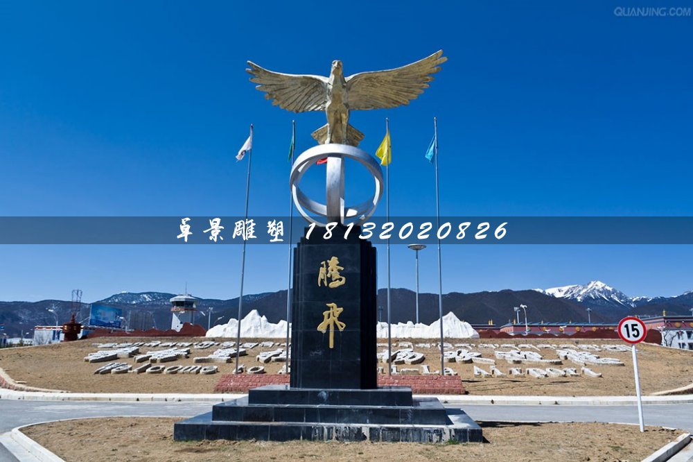 不銹鋼騰飛雕塑，廣場(chǎng)不銹鋼老鷹雕塑