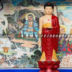 玻璃鋼如來佛，彩繪佛像雕塑