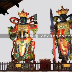 四大天王雕塑，玻璃鋼彩繪神仙
