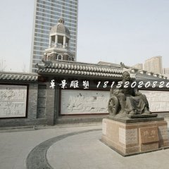 孫臏銅雕，廣場古代名人銅雕