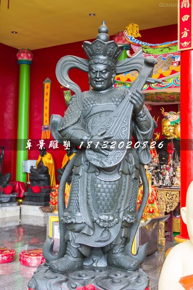 持國(guó)天王銅雕，四大護(hù)法銅雕