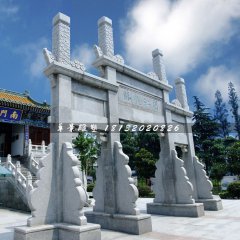 大理石牌坊，廣場(chǎng)三門牌坊石雕