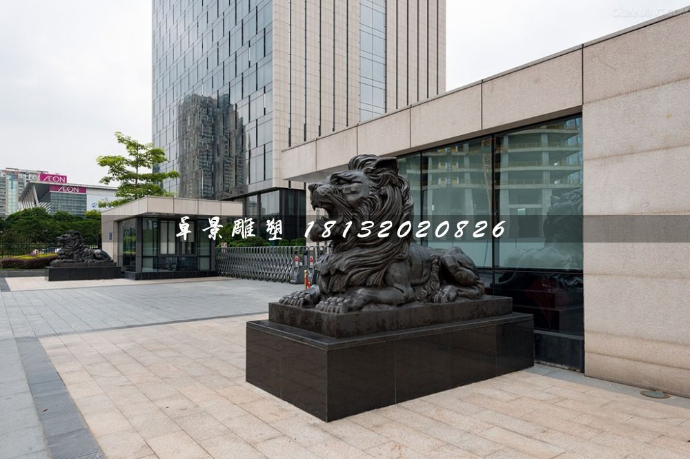 匯豐獅銅雕，銀行門口銅獅子