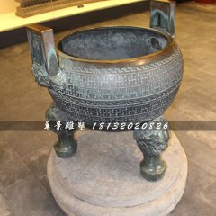 三足香爐銅雕，寺廟銅香爐