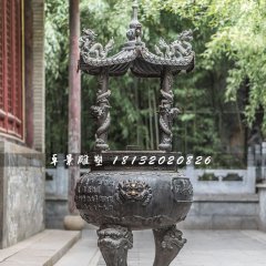寺廟銅香爐，三足銅香爐