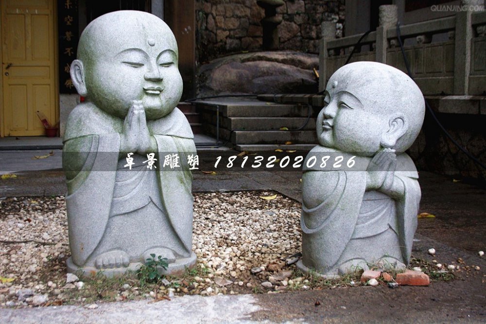 小和尚石雕，公園小品石雕