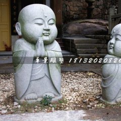 小和尚石雕，公園小品石雕