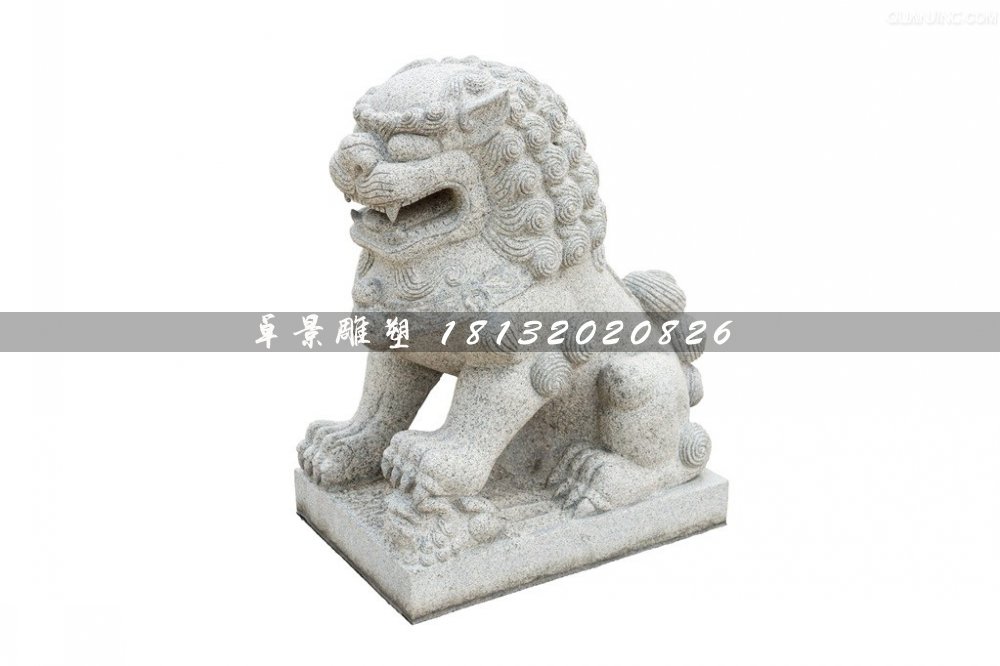 小獅子石雕，公園動物石雕
