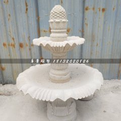 跌水盆石雕，大理石小型噴泉
