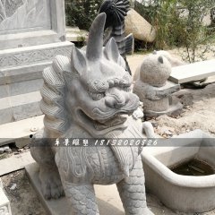 獨角獸石雕，青石神獸