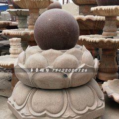 廣場風(fēng)水球石雕，蓮花臺(tái)風(fēng)水球
