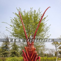 龍蝦雕塑，玻璃鋼仿真動(dòng)物
