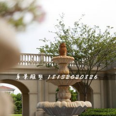 歐式噴泉石雕，公園三層噴泉石雕